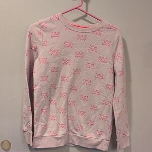 Cat & Jack Pink Cat Pattern Kids Sweatshirt